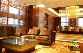 防火貼面板酒店大廳裝飾案例圖